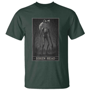 Siren Head T Shirt Tarot Card Horror American Cryptid TS10 Dark Forest Green Print Your Wear