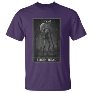Siren Head T Shirt Tarot Card Horror American Cryptid TS10 Purple Print Your Wear