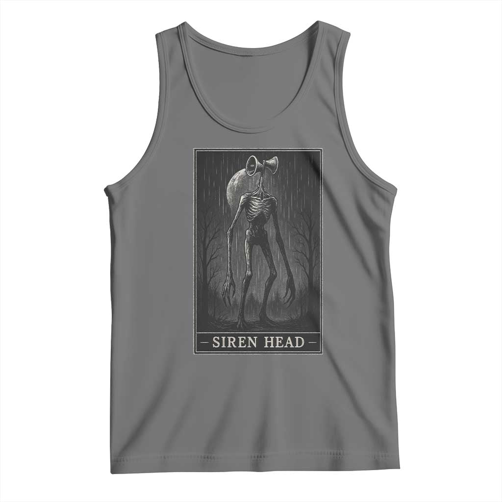 Siren Head Tank Top Tarot Card Horror American Cryptid TS10 Black Heather Print Your Wear