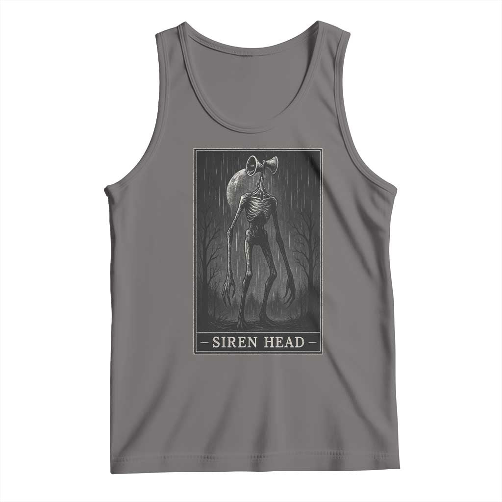 Siren Head Tank Top Tarot Card Horror American Cryptid TS10 Deep Heather Print Your Wear