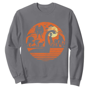 Cryptid Monsters Sweatshirt Bigfoot Loch Ness Monster Mothman Aliens Weirdcore Folk Horror TS10 Charcoal Print Your Wear