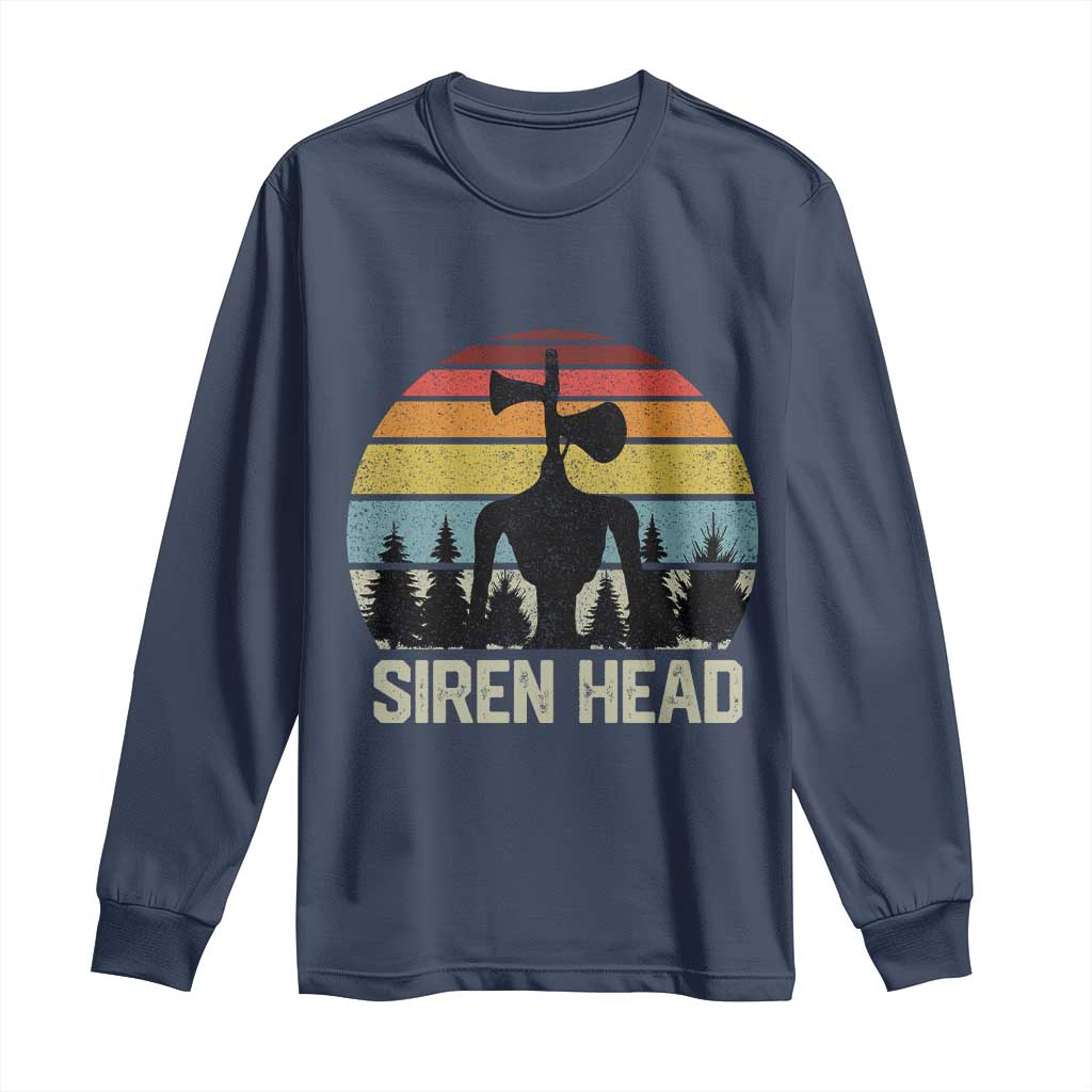 Siren Head Long Sleeve Shirt Retro American Cryptid TS10 Navy Print Your Wear