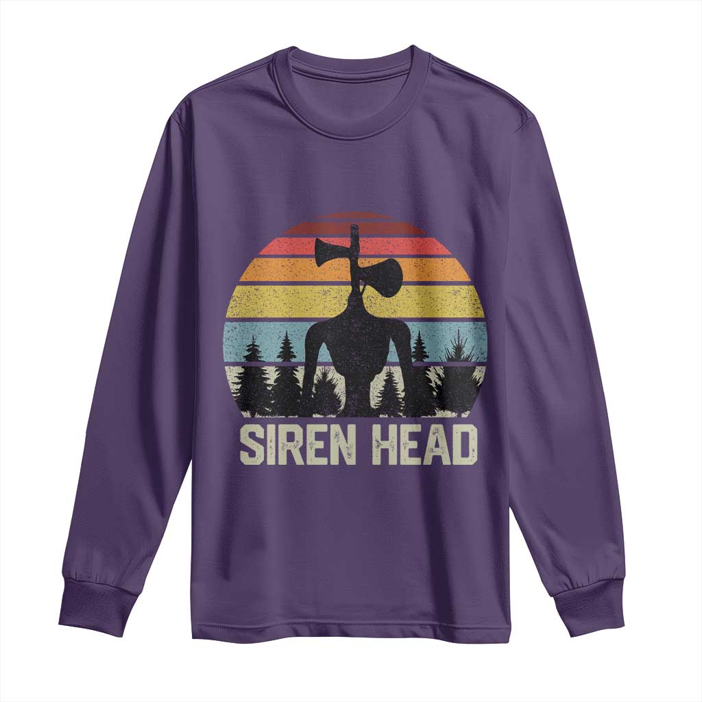 Siren Head Long Sleeve Shirt Retro American Cryptid TS10 Purple Print Your Wear