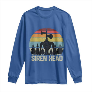 Siren Head Long Sleeve Shirt Retro American Cryptid TS10 Royal Blue Print Your Wear