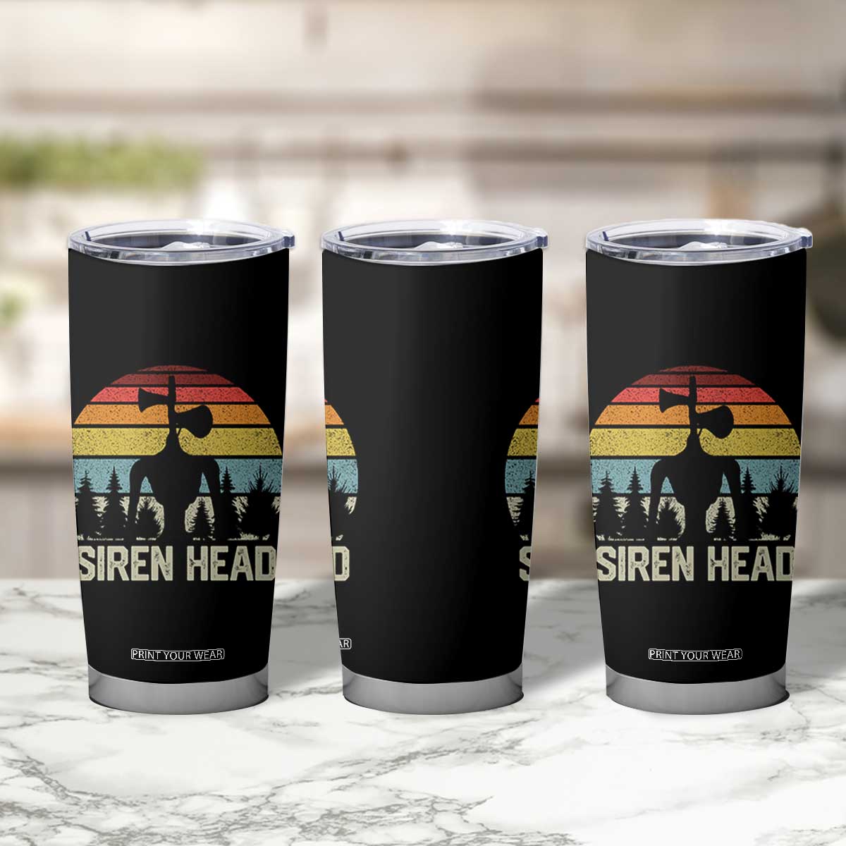 Siren Head Tumbler Cup Retro American Cryptid TS10 Print Your Wear