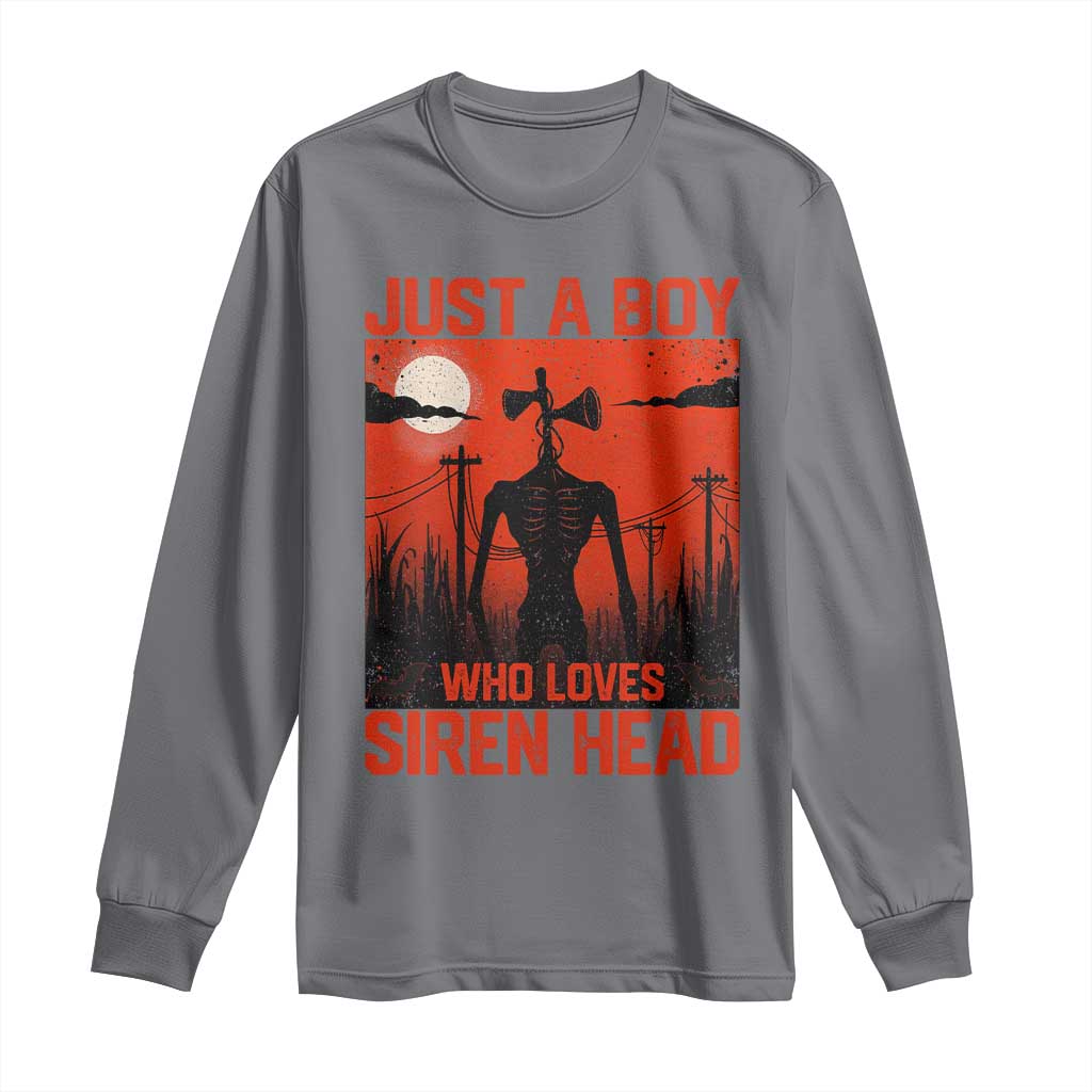 Siren Head Long Sleeve Shirt American Cryptid Lovers Boy TS10 Charcoal Print Your Wear