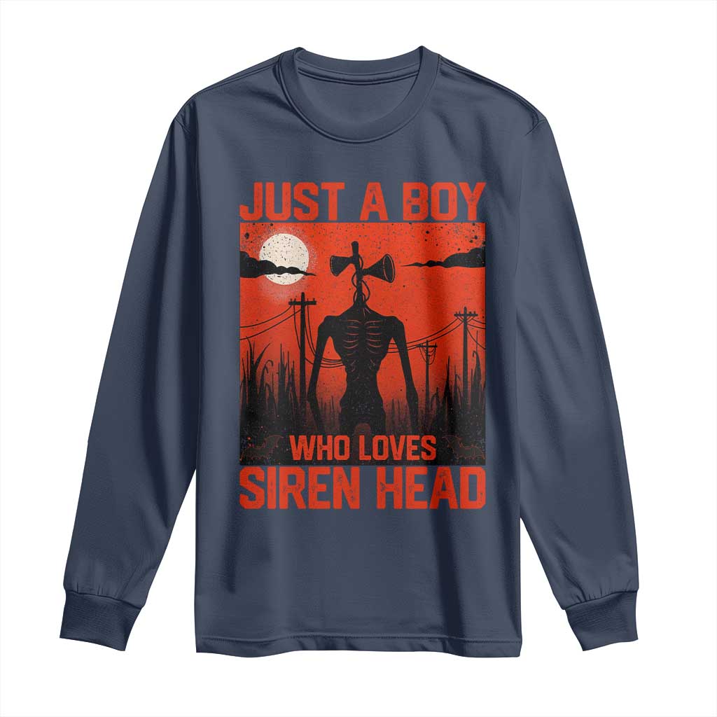 Siren Head Long Sleeve Shirt American Cryptid Lovers Boy TS10 Navy Print Your Wear