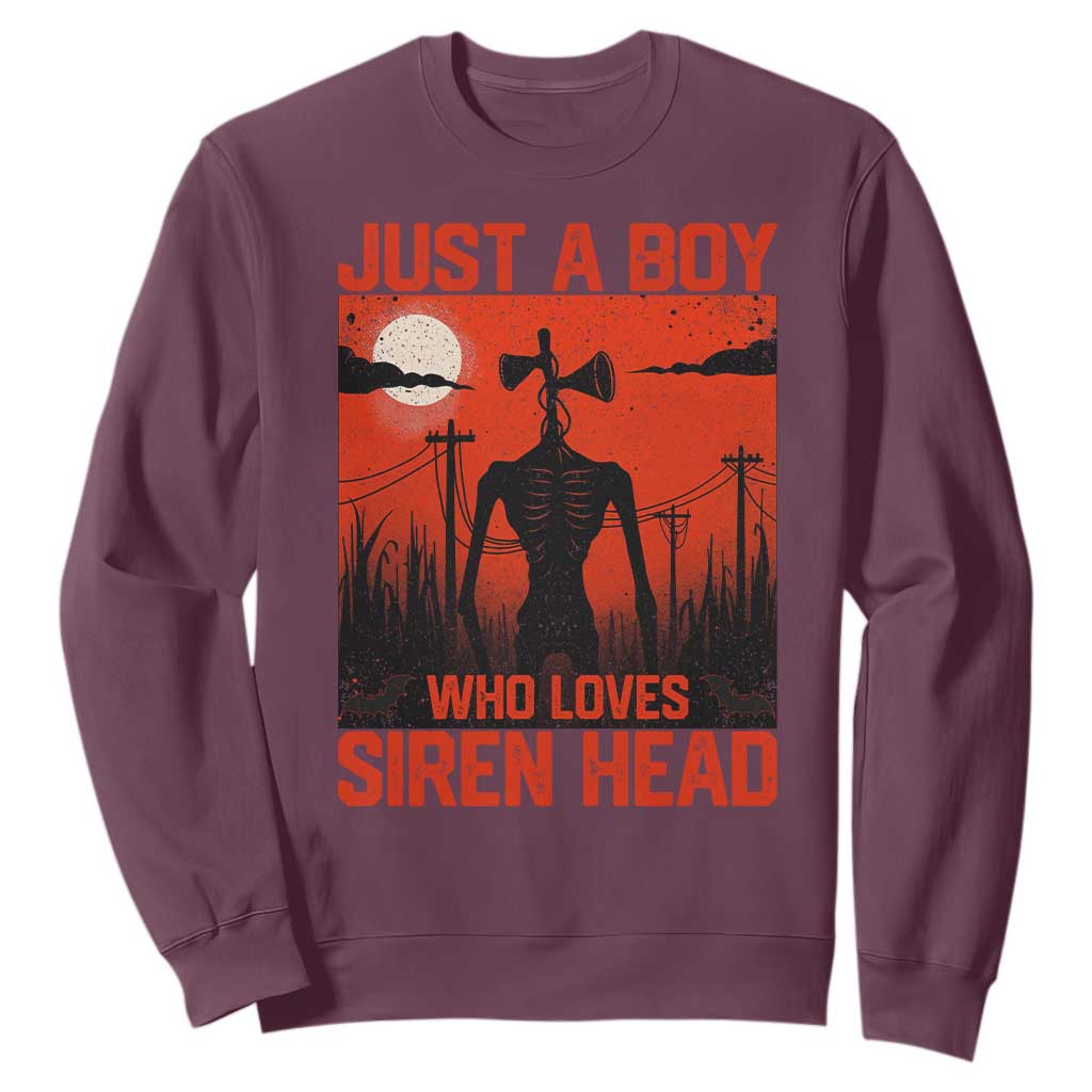 Siren Head Sweatshirt American Cryptid Lovers Boy TS10 Maroon Print Your Wear