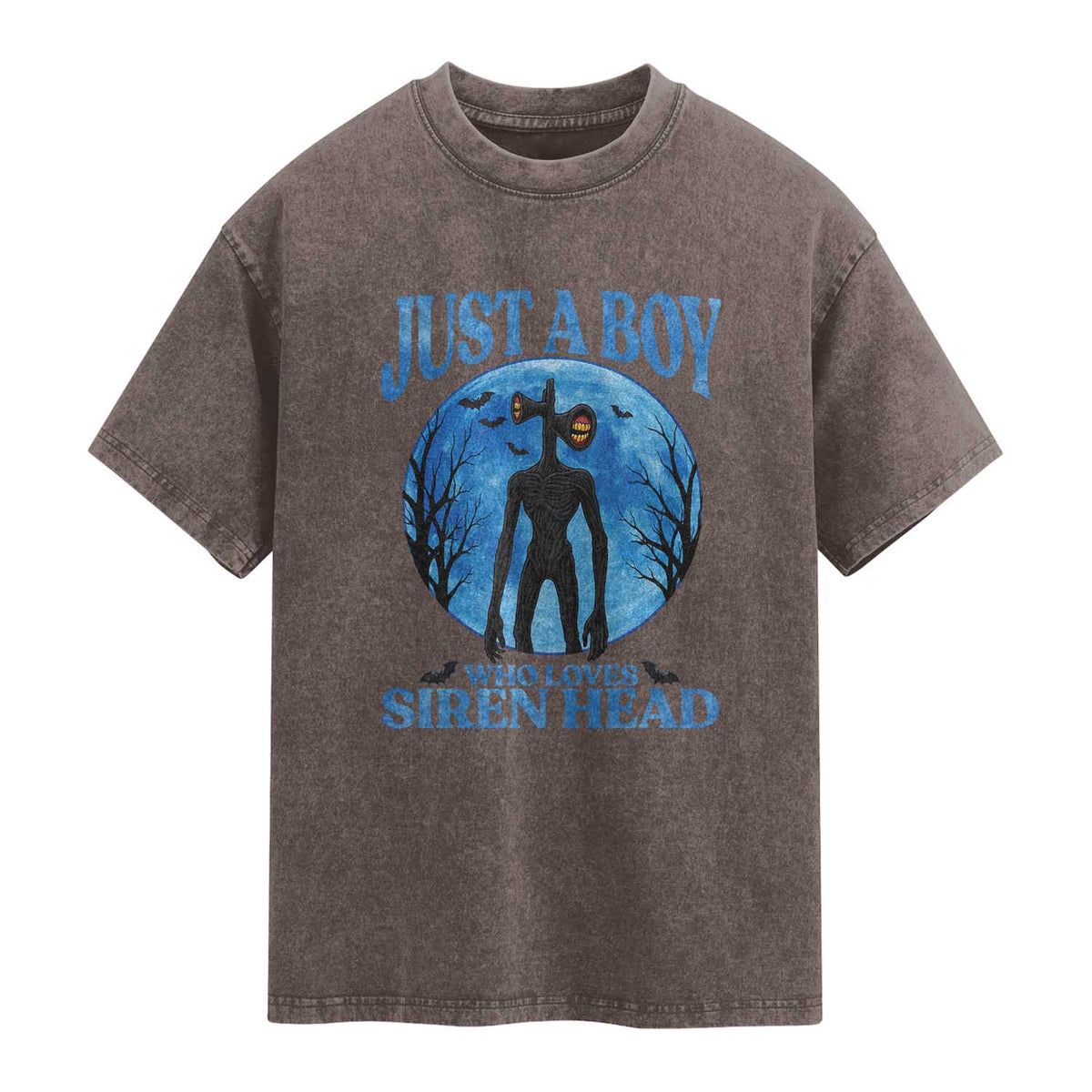Siren Head Washed Cotton T-Shirt Supernatural American Cryptid Boys TS10 Brown Print Your Wear