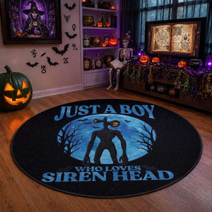 Siren Head Round Rug Supernatural American Cryptid Boys