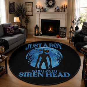 Siren Head Round Rug Supernatural American Cryptid Boys