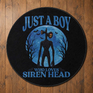 Siren Head Round Rug Supernatural American Cryptid Boys