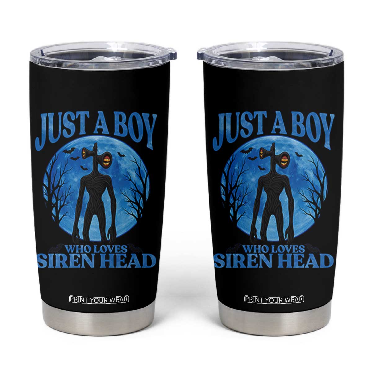 Siren Head Tumbler Cup Supernatural American Cryptid Boys TS10 Black Print Your Wear