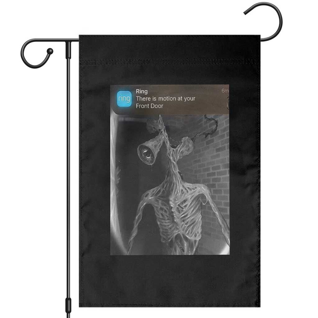 Funny Siren Head Garden Flag Ring with Motion Meme TS10 Black Print Your Wear