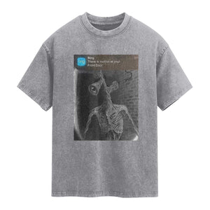 Funny Siren Head Washed Cotton T-Shirt Ring with Motion Meme TS10 Slate Gray Print Your Wear
