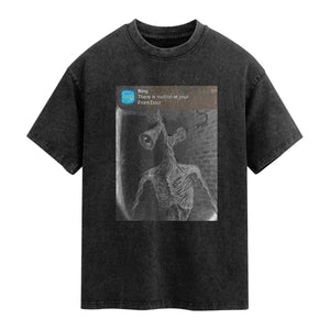 Funny Siren Head Washed Cotton T-Shirt Ring with Motion Meme TS10 Black Print Your Wear
