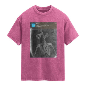 Funny Siren Head Washed Cotton T-Shirt Ring with Motion Meme TS10 Magenta Print Your Wear