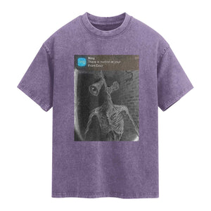 Funny Siren Head Washed Cotton T-Shirt Ring with Motion Meme TS10 Purple Print Your Wear