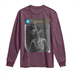 Funny Siren Head Long Sleeve Shirt Ring with Motion Meme TS10 Maroon Print Your Wear