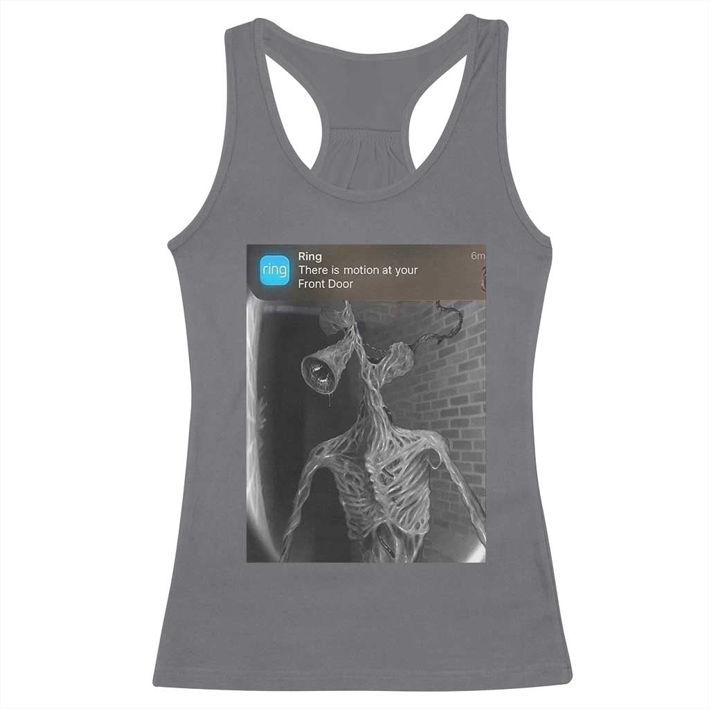 Funny Siren Head Racerback Tank Top Ring with Motion Meme TS10 Charcoal Print Your Wear