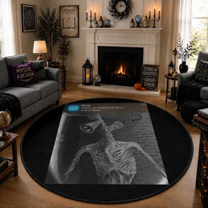 Funny Siren Head Round Rug Ring with Motion Meme