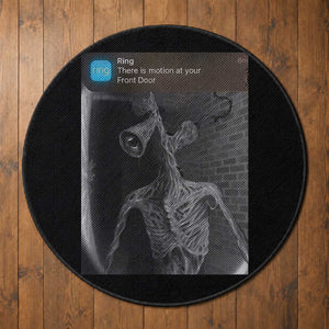 Funny Siren Head Round Rug Ring with Motion Meme