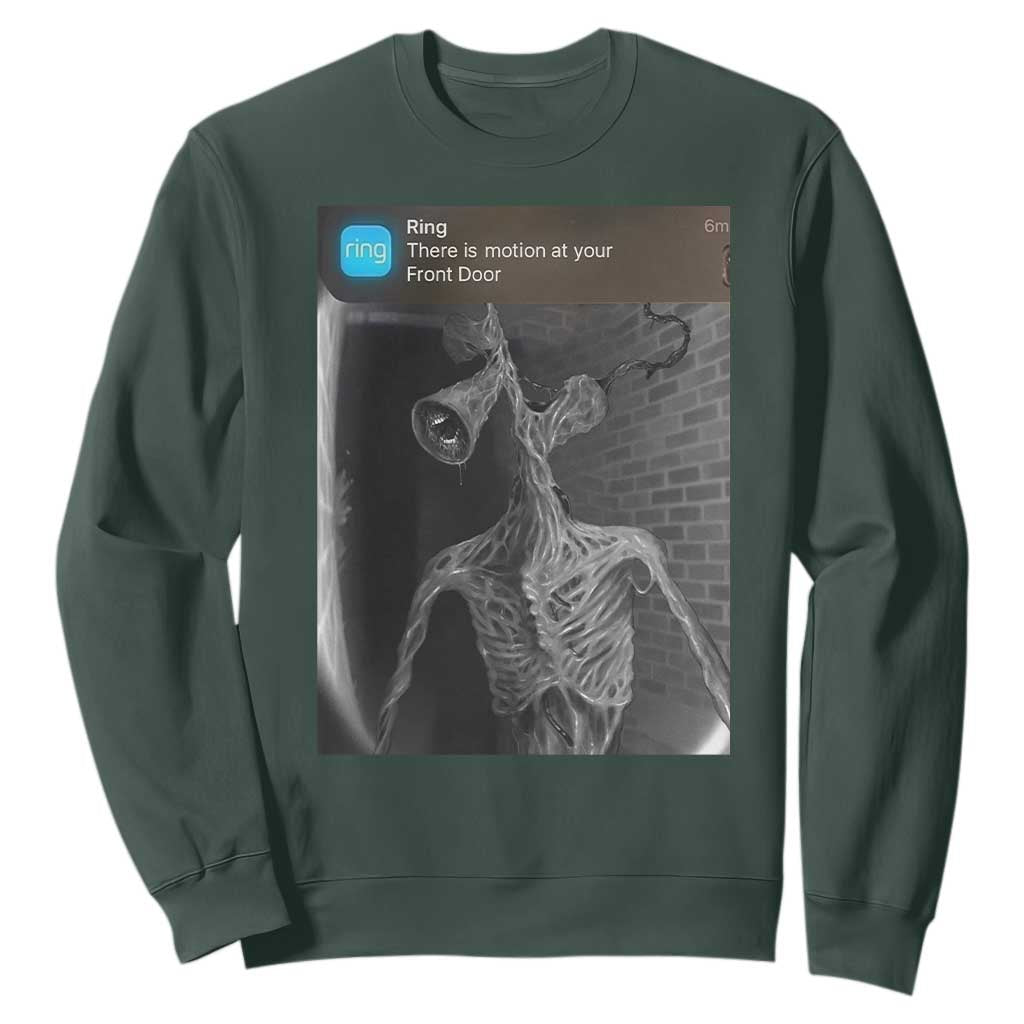 Funny Siren Head Sweatshirt Ring with Motion Meme TS10 Dark Forest Green Print Your Wear