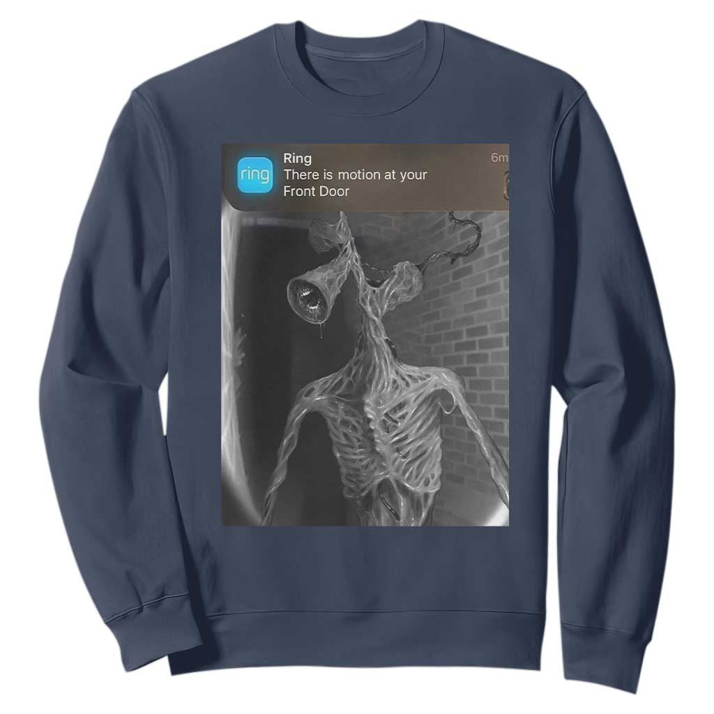 Funny Siren Head Sweatshirt Ring with Motion Meme TS10 Navy Print Your Wear