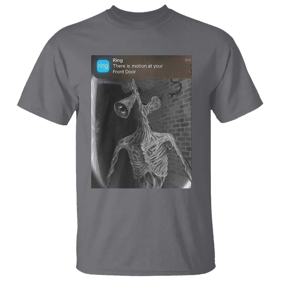 Funny Siren Head T Shirt Ring with Motion Meme TS10 Charcoal Print Your Wear
