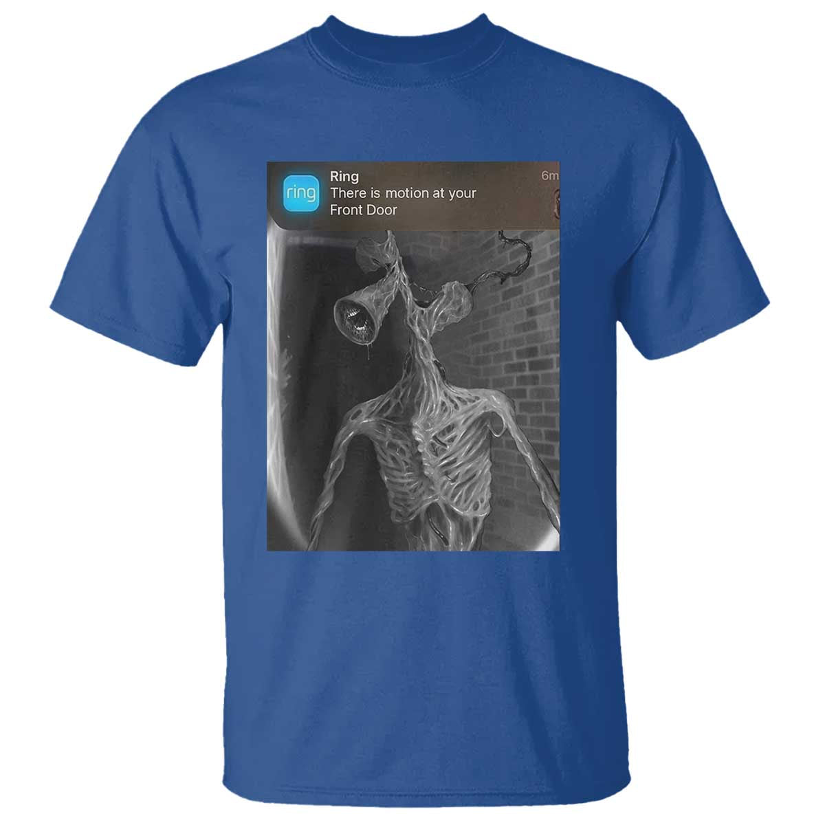 Funny Siren Head T Shirt Ring with Motion Meme TS10 Royal Blue Print Your Wear