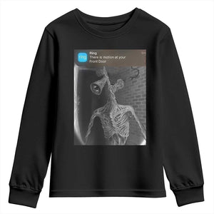Funny Siren Head Youth Sweatshirt Ring with Motion Meme TS10 Black Print Your Wear