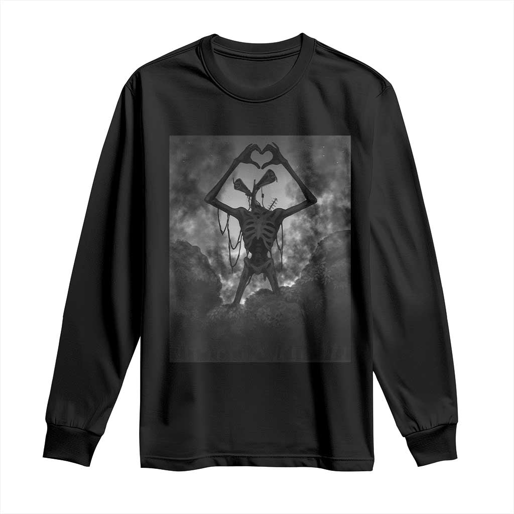 Siren Head Long Sleeve Shirt Horror Poster Halloween Supernatural American Cryptid TS10 Black Print Your Wear