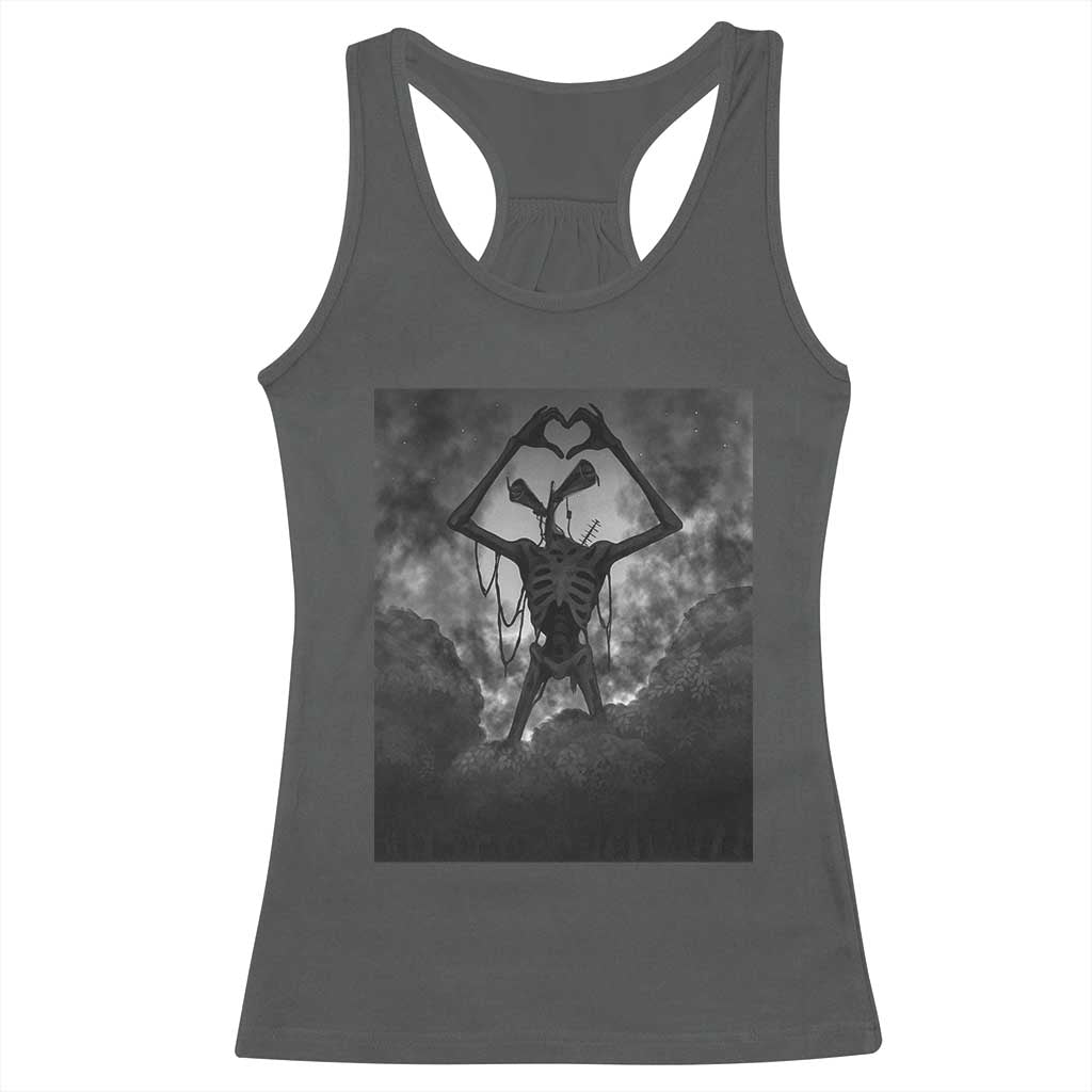 Siren Head Racerback Tank Top Horror Poster Halloween Supernatural American Cryptid TS10 Dark Heather Print Your Wear