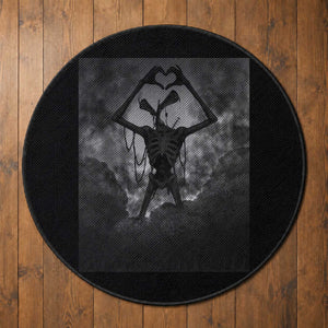 Siren Head Round Rug Horror Poster Halloween Supernatural American Cryptid