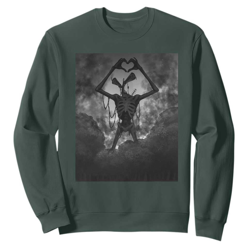 Siren Head Sweatshirt Horror Poster Halloween Supernatural American Cryptid TS10 Dark Forest Green Print Your Wear