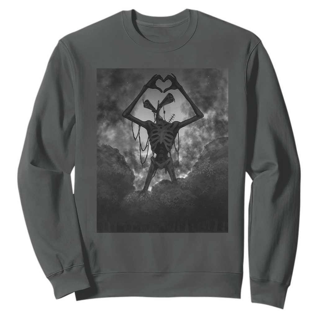 Siren Head Sweatshirt Horror Poster Halloween Supernatural American Cryptid TS10 Dark Heather Print Your Wear