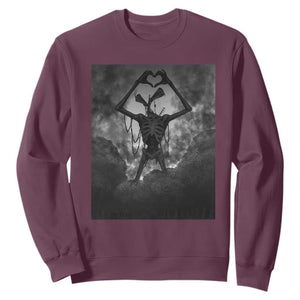 Siren Head Sweatshirt Horror Poster Halloween Supernatural American Cryptid TS10 Maroon Print Your Wear
