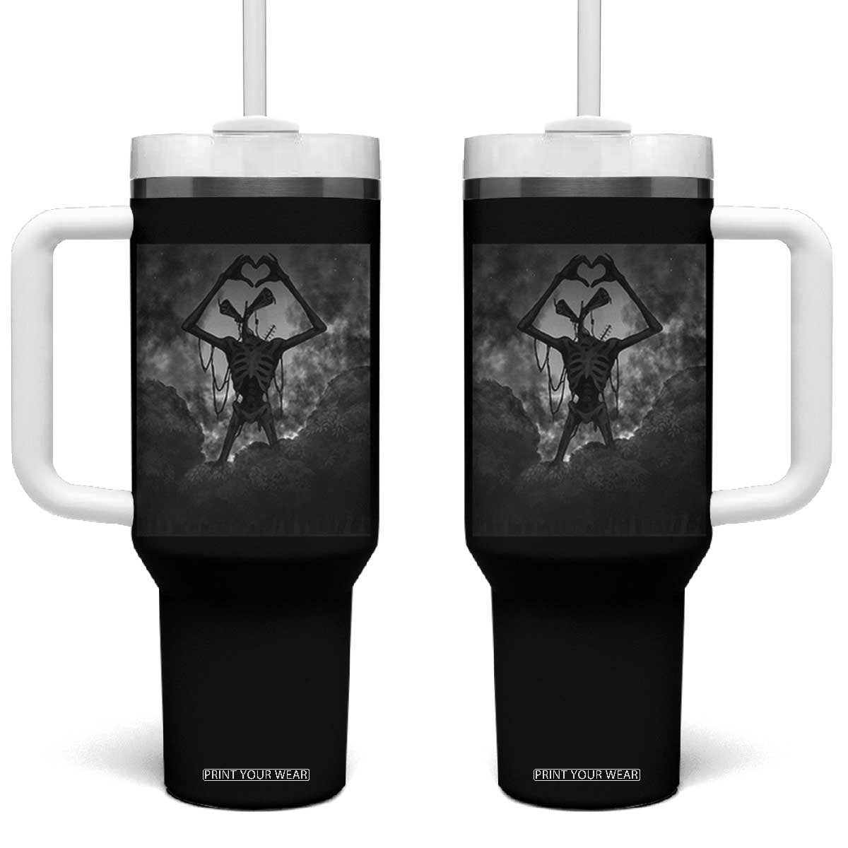 Siren Head Tumbler With Handle Horror Poster Halloween Supernatural American Cryptid TS10 One Size: 40 oz Black Print Your Wear