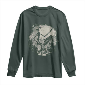 Siren Head Long Sleeve Shirt Retro Vintage American Cryptid Mountain Trees TS10 Dark Forest Green Print Your Wear