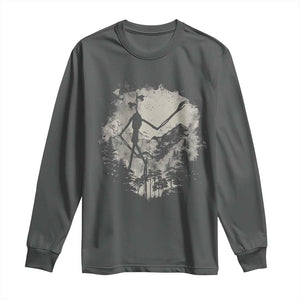 Siren Head Long Sleeve Shirt Retro Vintage American Cryptid Mountain Trees TS10 Dark Heather Print Your Wear