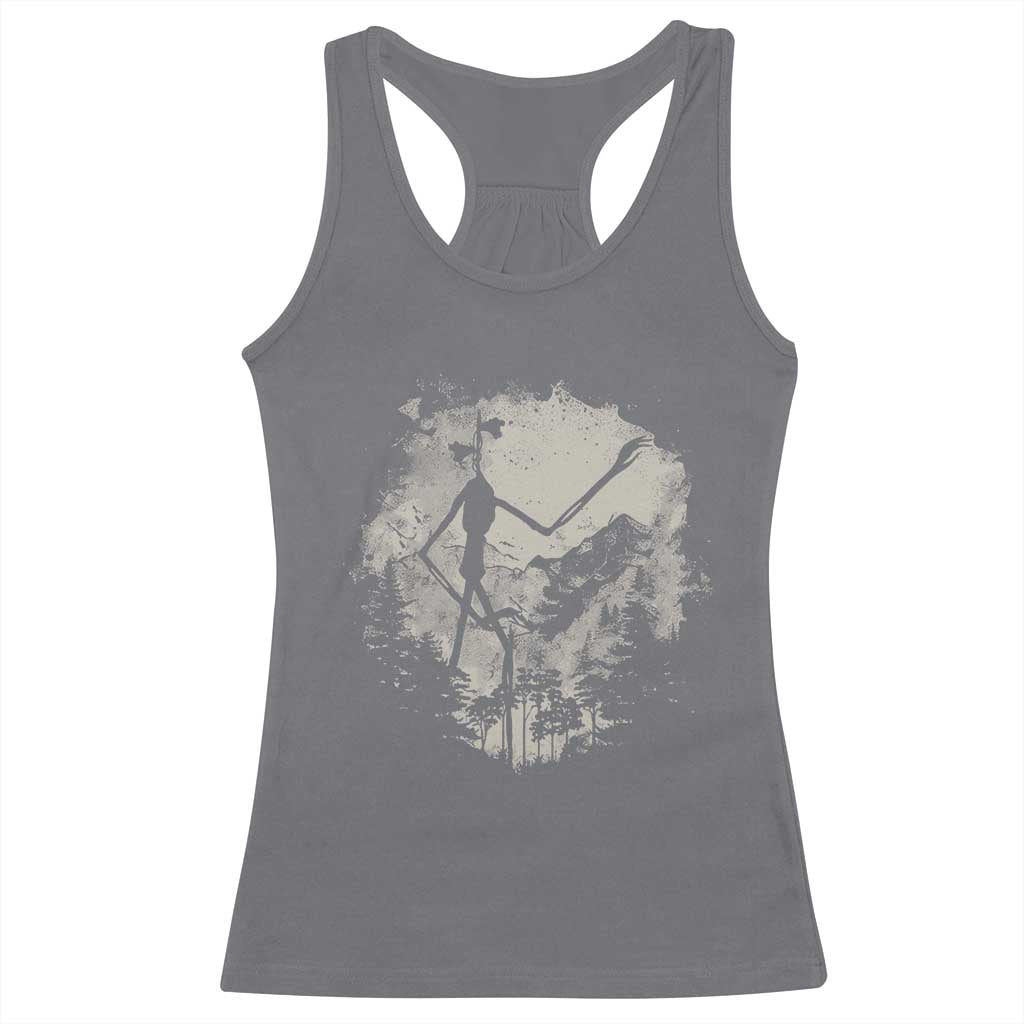 Siren Head Racerback Tank Top Retro Vintage American Cryptid Mountain Trees TS10 Charcoal Print Your Wear