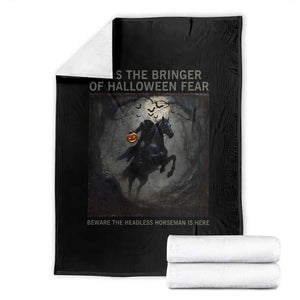 Headless Horseman Throw Blanket Vintage Gothic Scary Costume Halloween October Festive TS10 Black Print Your Wear