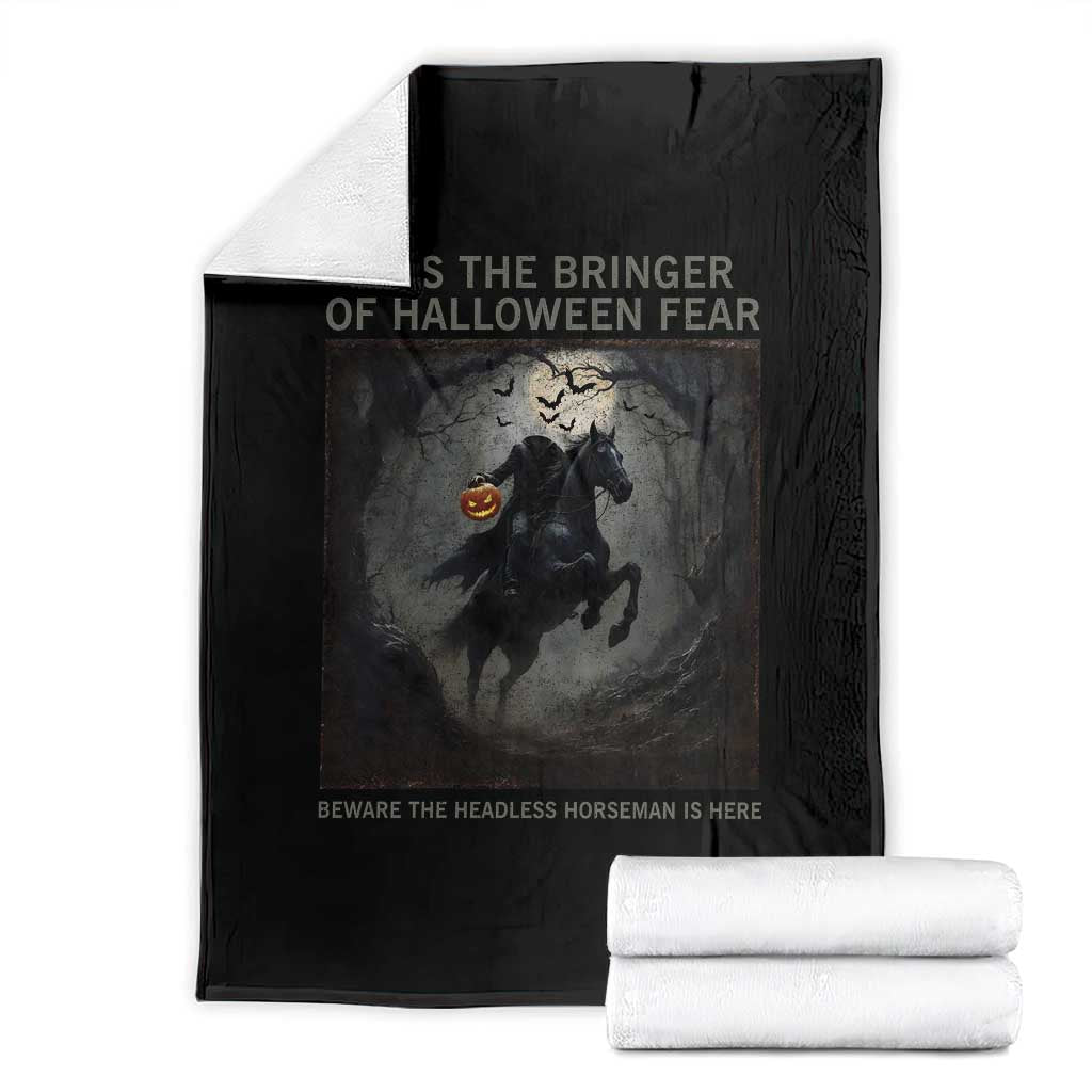 Headless Horseman Throw Blanket Vintage Gothic Scary Costume Halloween October Festive TS10 Black Print Your Wear
