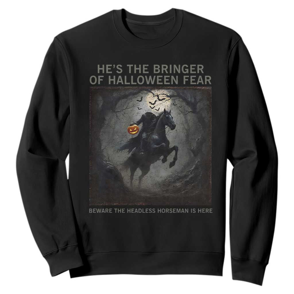 Headless Horseman Sweatshirt Vintage Gothic Scary Costume Halloween October Festive TS10 Black Print Your Wear