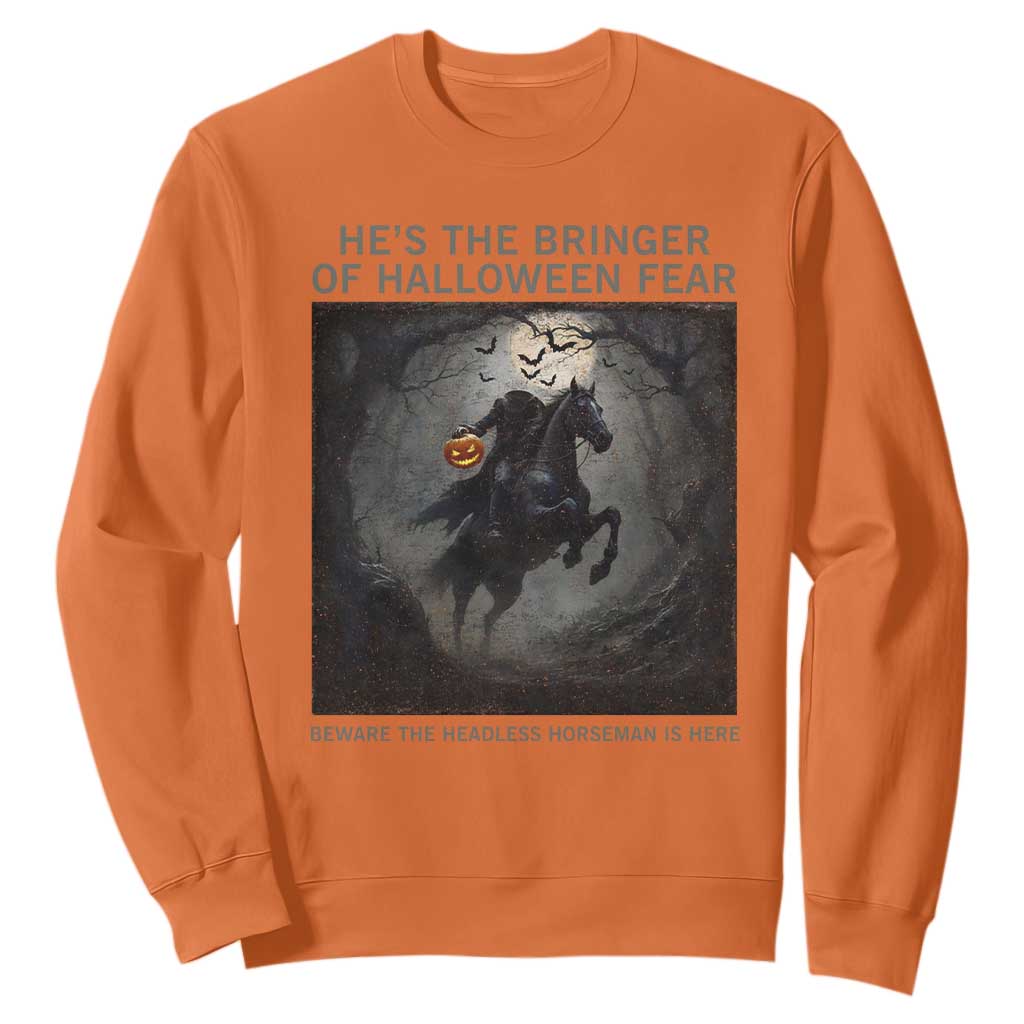 Headless Horseman Sweatshirt Vintage Gothic Scary Costume Halloween October Festive TS10 Orange Print Your Wear