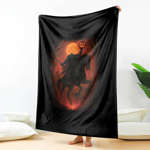 Scary Pumpkin Headless Horseman Halloween Throw Blanket TS10 Print Your Wear