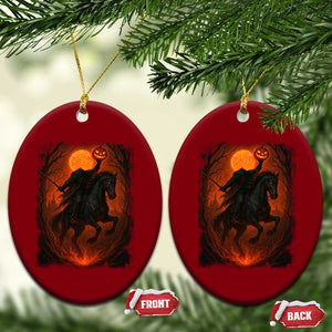 Scary Pumpkin Headless Horseman Halloween Ceramic Ornament TS10 Print Your Wear