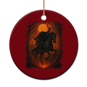 Scary Pumpkin Headless Horseman Halloween Ceramic Ornament TS10 1pc Red Print Your Wear