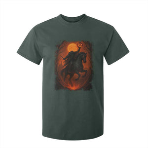 Scary Pumpkin Headless Horseman Halloween T Shirt For Kid TS10 Dark Forest Green Print Your Wear