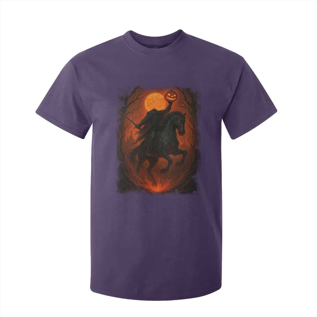 Scary Pumpkin Headless Horseman Halloween T Shirt For Kid TS10 Purple Print Your Wear